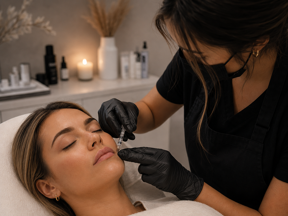 Client having dermal fillers