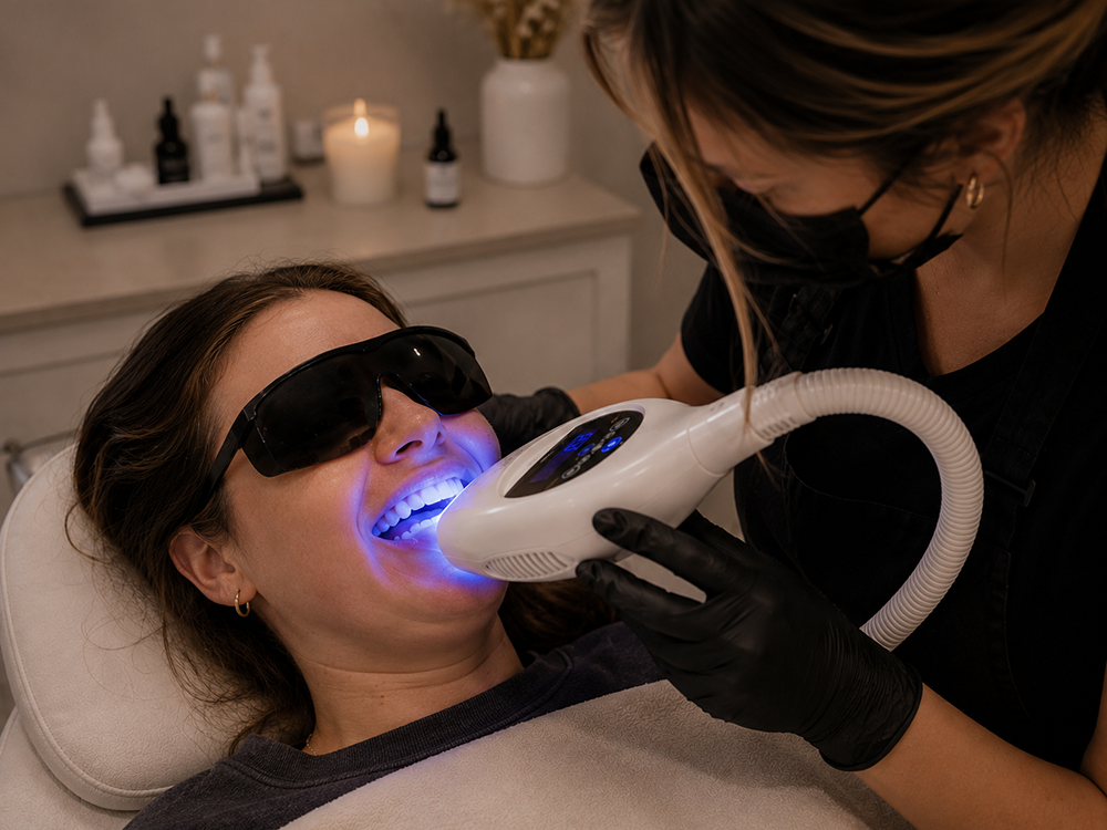Teeth Whitening in progress